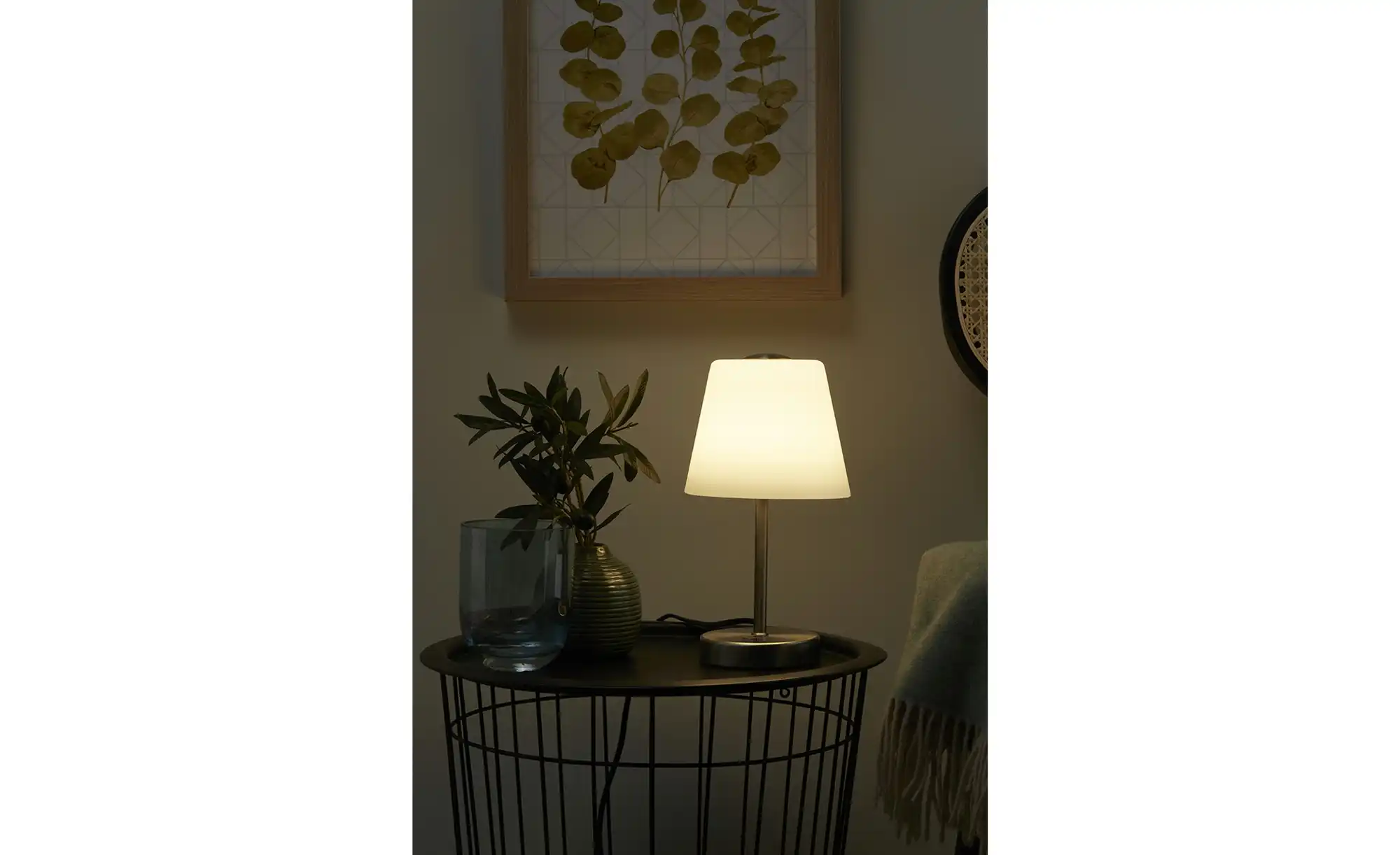 levelone LED-Tischleuchte, 1-flammig, Nickel-matt