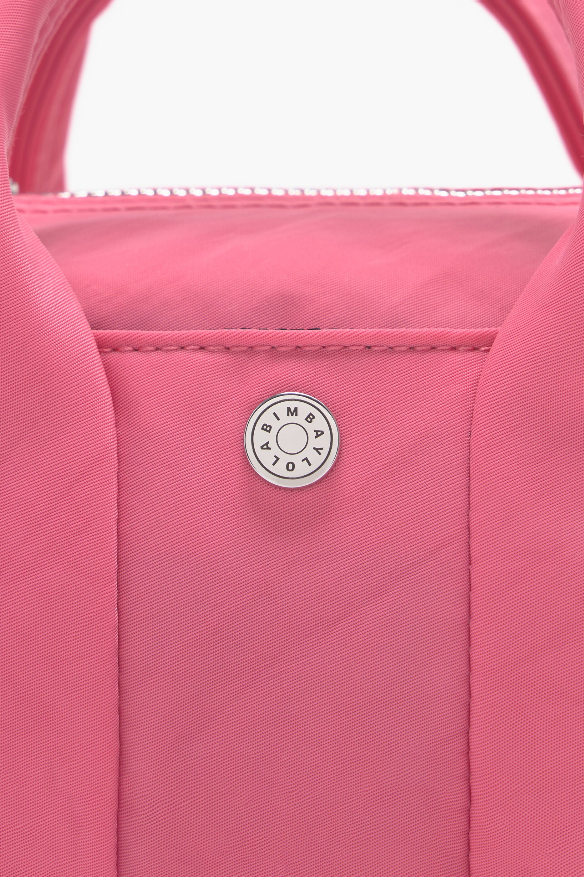 Bolsa cilíndrica rosa de náilon tamanho XS