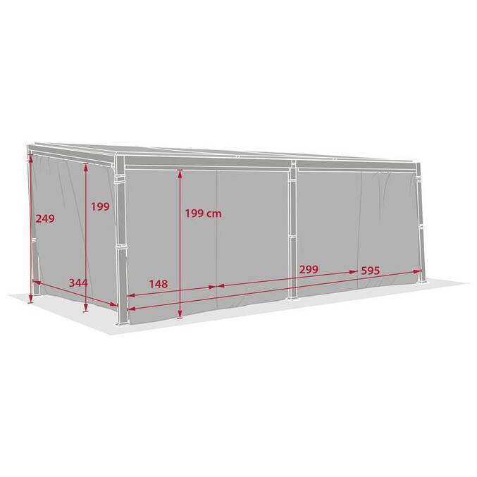 Rideaux pour pergola bioclimatique AVILA Ardoise