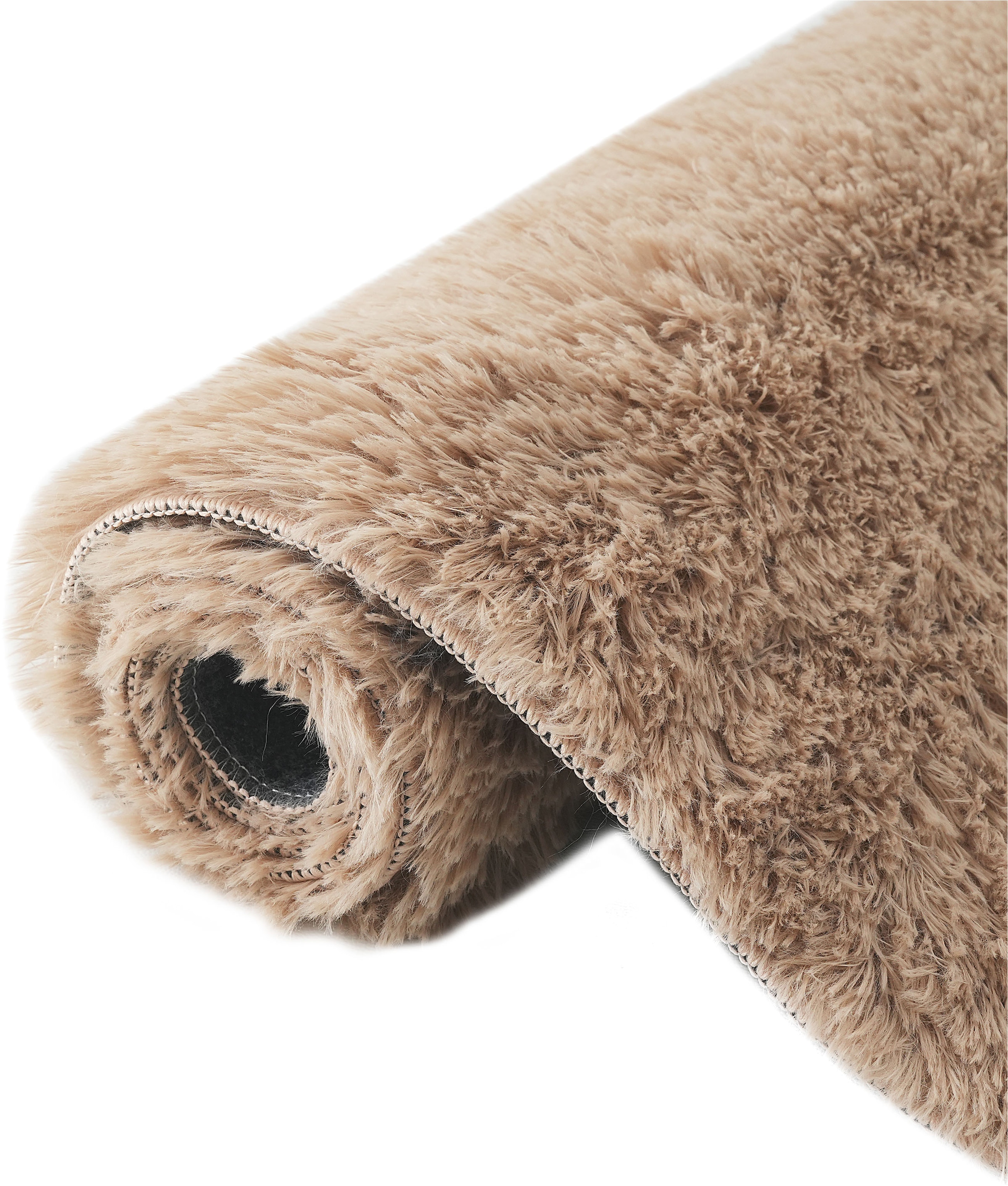 my home Hochflor-Teppich »Leava, besonders weich und kuschelig, leichter Glanz« rechteckig 37 mm Höhe uni, Mikrofaser Teppiche, Plüsch, Wohnzimmer, Schlafzimmer, Esszimmer
