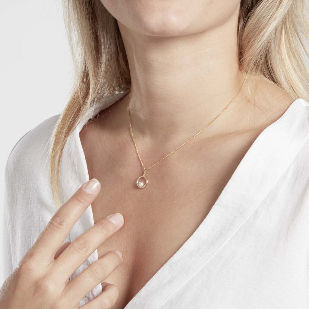 Pendentif Imelie Or Jaune Perle De Culture