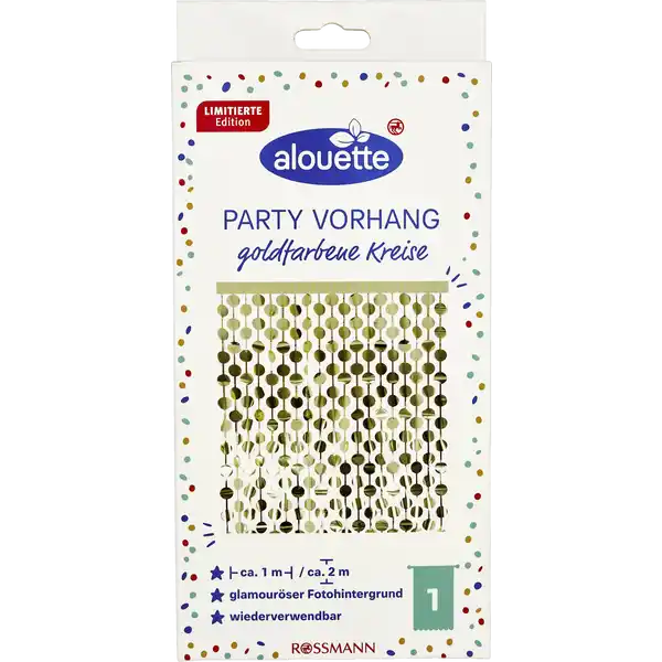 Party Vorhang gold, sortiert