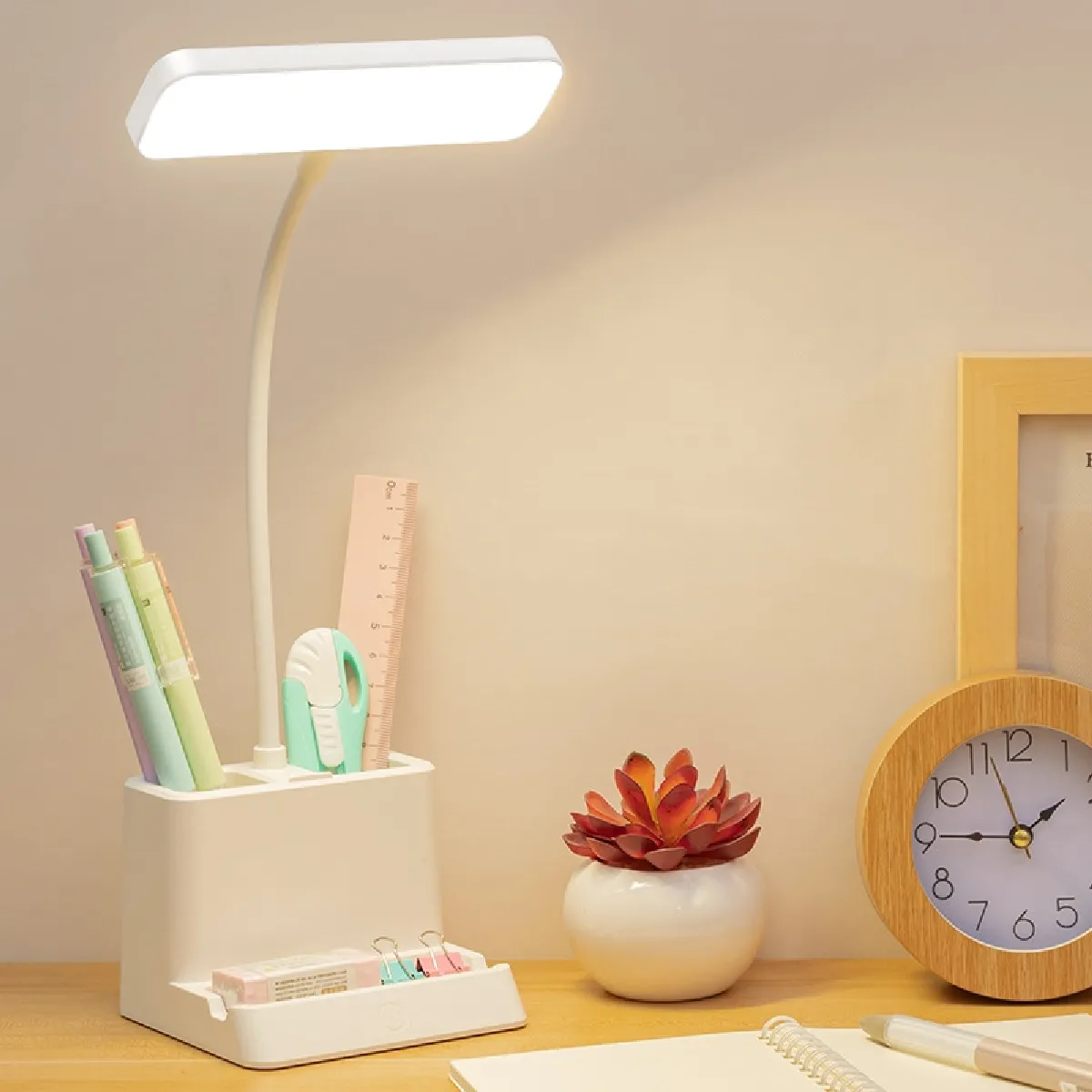 Lampe de Bureau LED Tactile Blanc