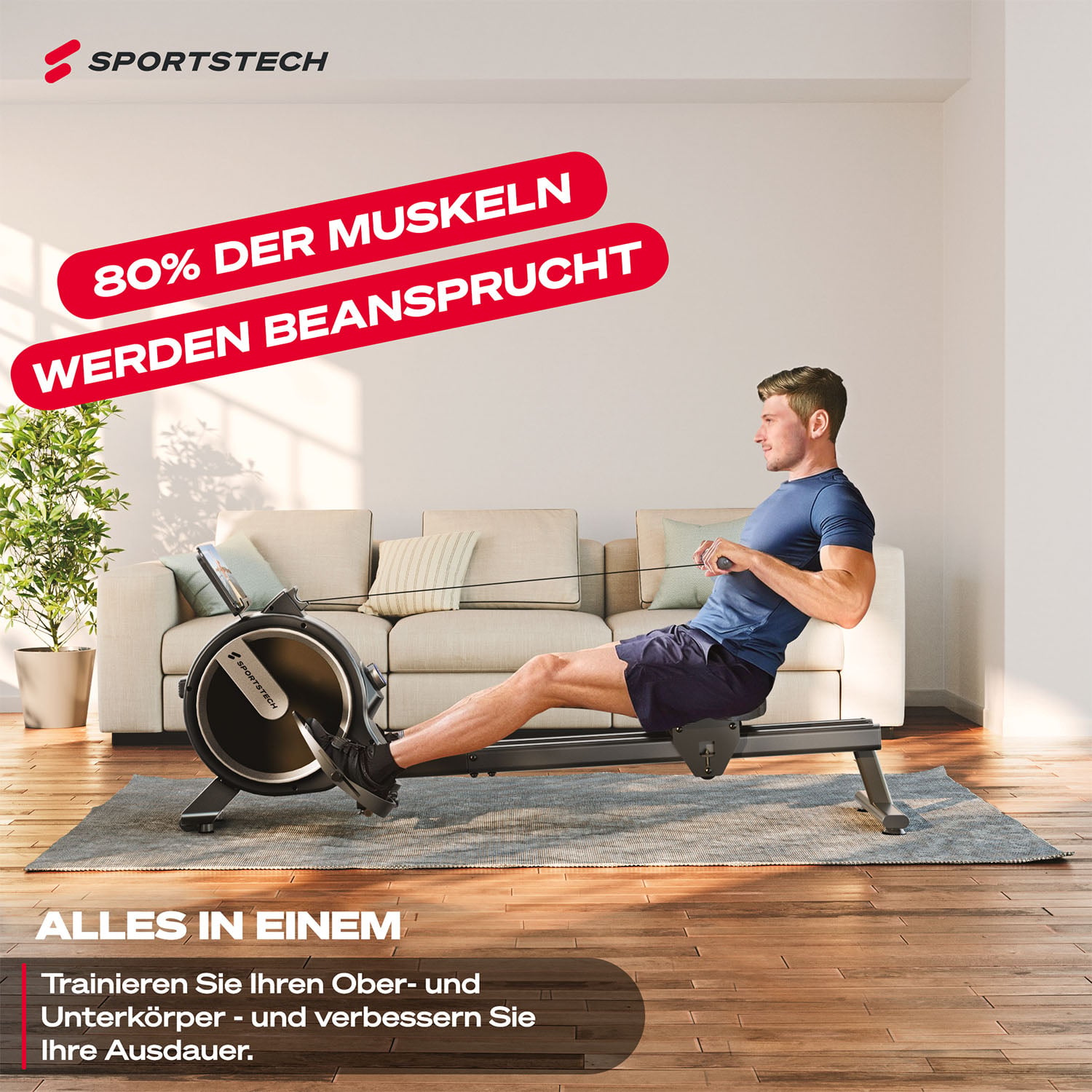 PROwer Rudergerät Schwarz