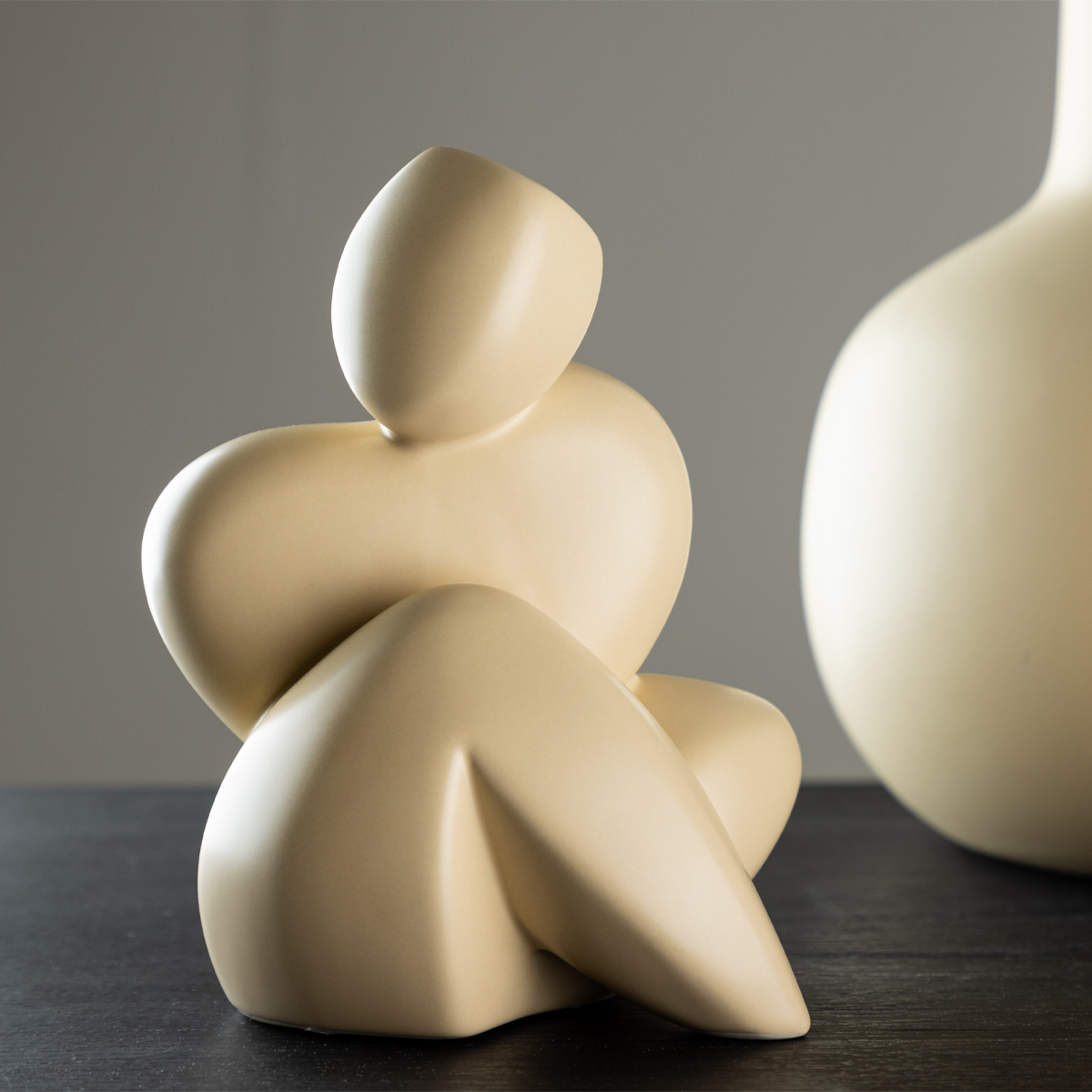 Nest living Anna Stenen Sculptuur Lichaam - Decoratie - Geel