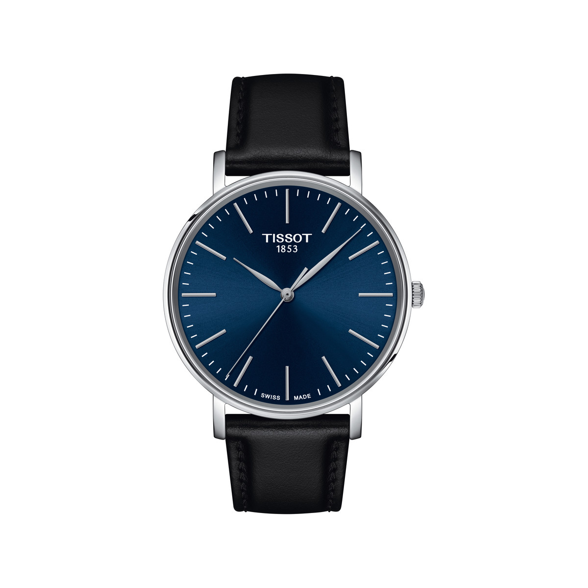 Montre TISSOT t-classic homme acier bracelet cuir noir