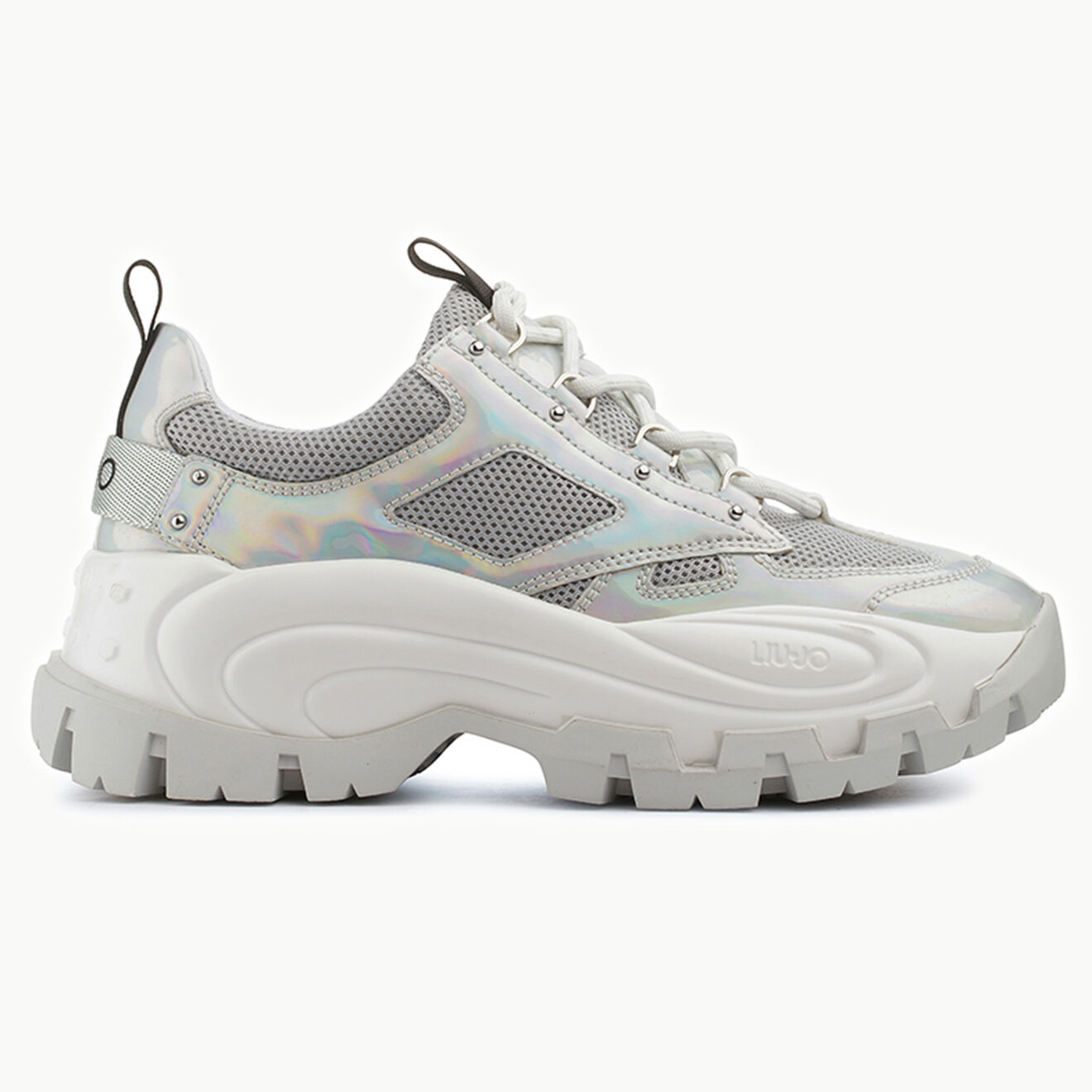 Liu-Jo Baskets en Cuir Wave gris/blanc