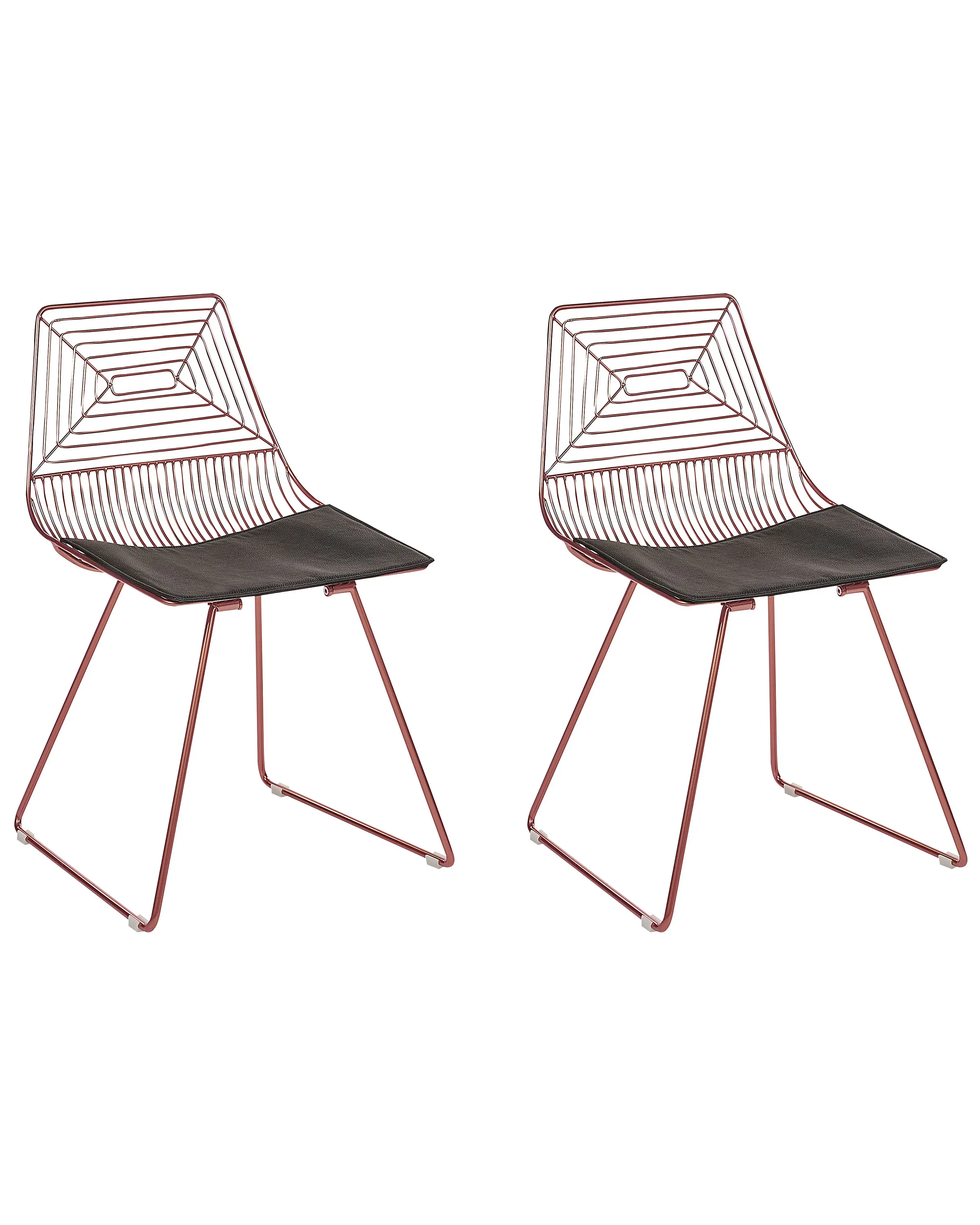Set van 2 eetkamerstoelen BEATTY Metaal Roségoud