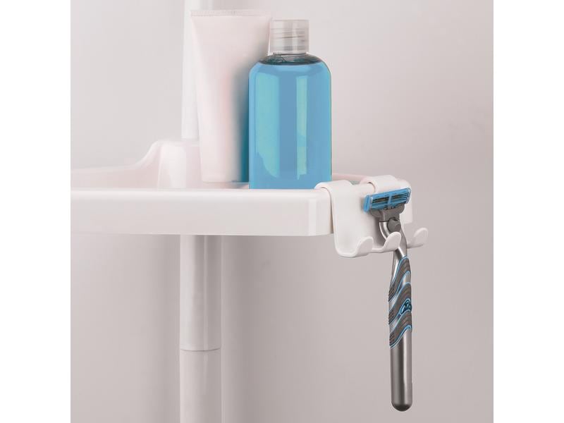 MSV Duschmittelhalter 4 Körbe, Weiss Eck-Duschregal