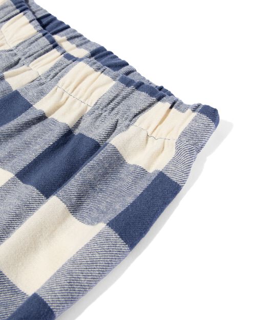 pyjama flanelle jersey carreaux pour enfant bleu
