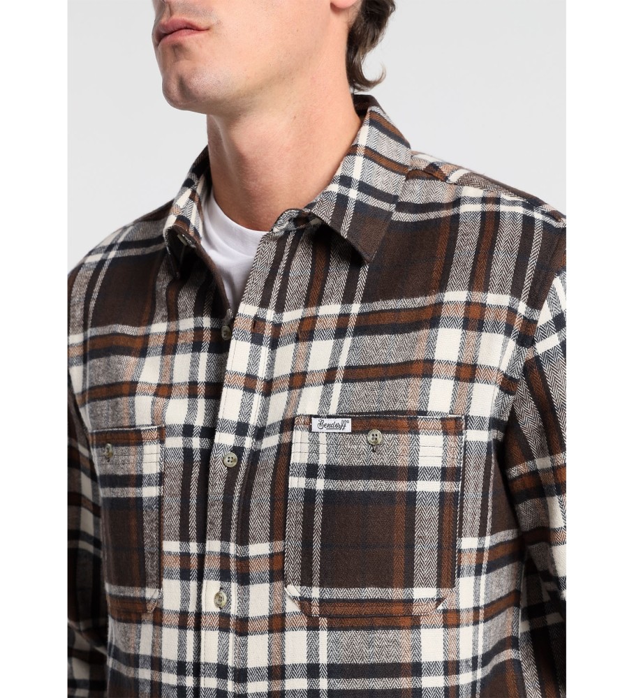 Camisa xadrez de flanela cinza Bendorff