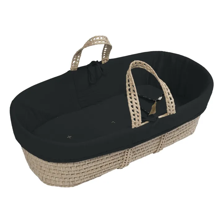 Numero 74 Parure pour couffin en gaze de coton bio | Dark Grey S021
