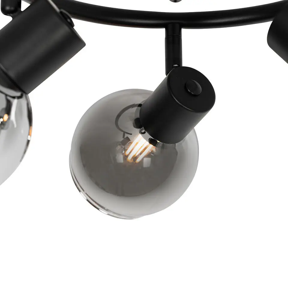 Qazqa opbouwspots vidro zwart e14