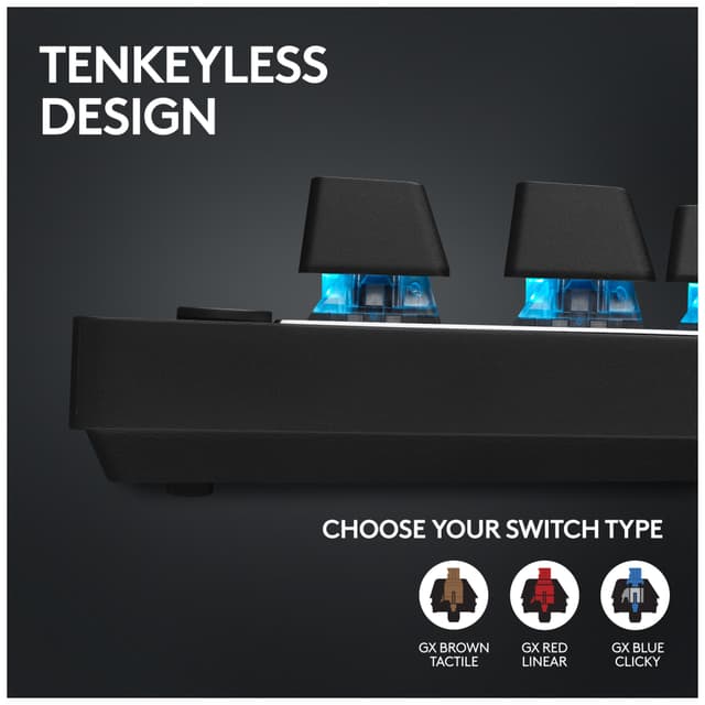 Logitech G PRO X TKL Lightspeed Linear trådløst gamingtastatur (sort)