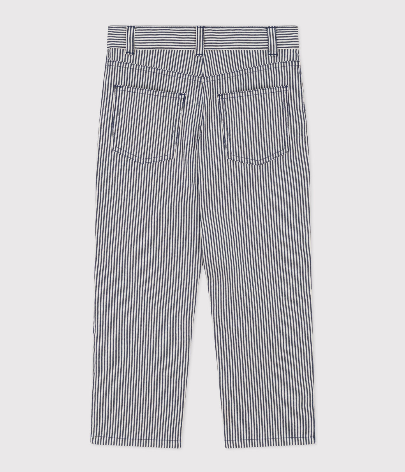 Pantalon en toile de coton rayé enfant garçon