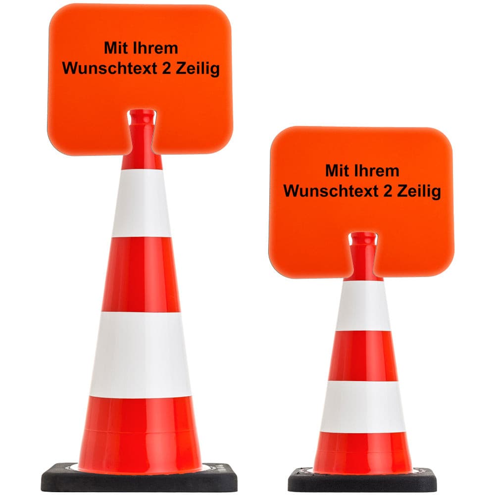 Verkeerskegelbord 34 x 28 cm om op FLEX verkeerskegel te klikken incl. tekst / geel