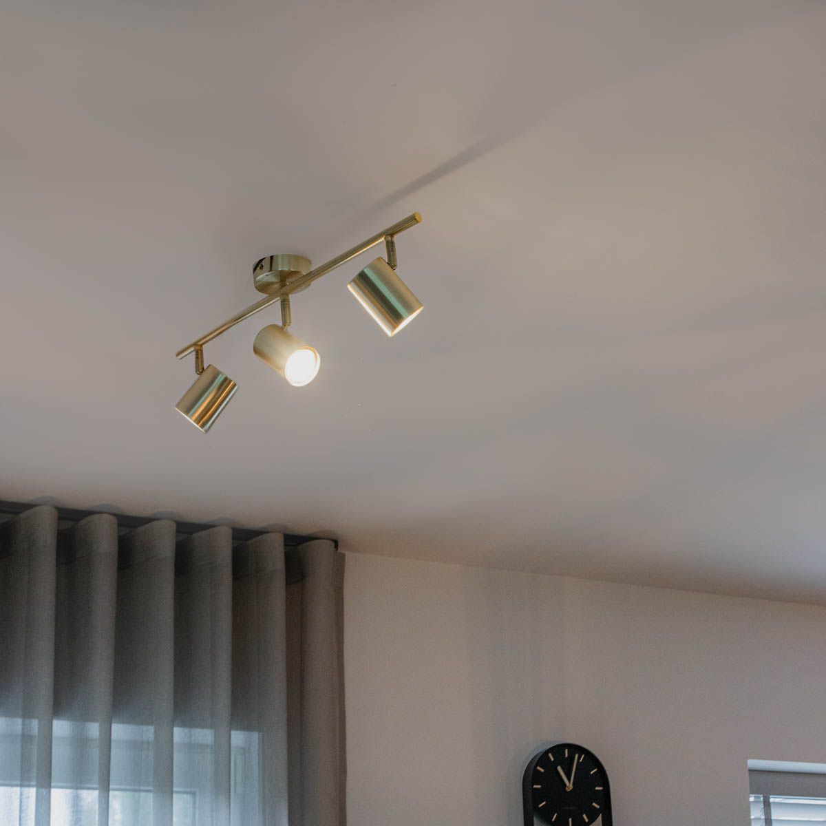 Moderne plafondlamp messing 3-lichts verstelbaar - Jeana