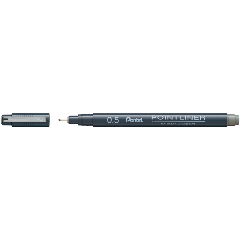 Pentel Fineliner Pigment POINTLINER, grau