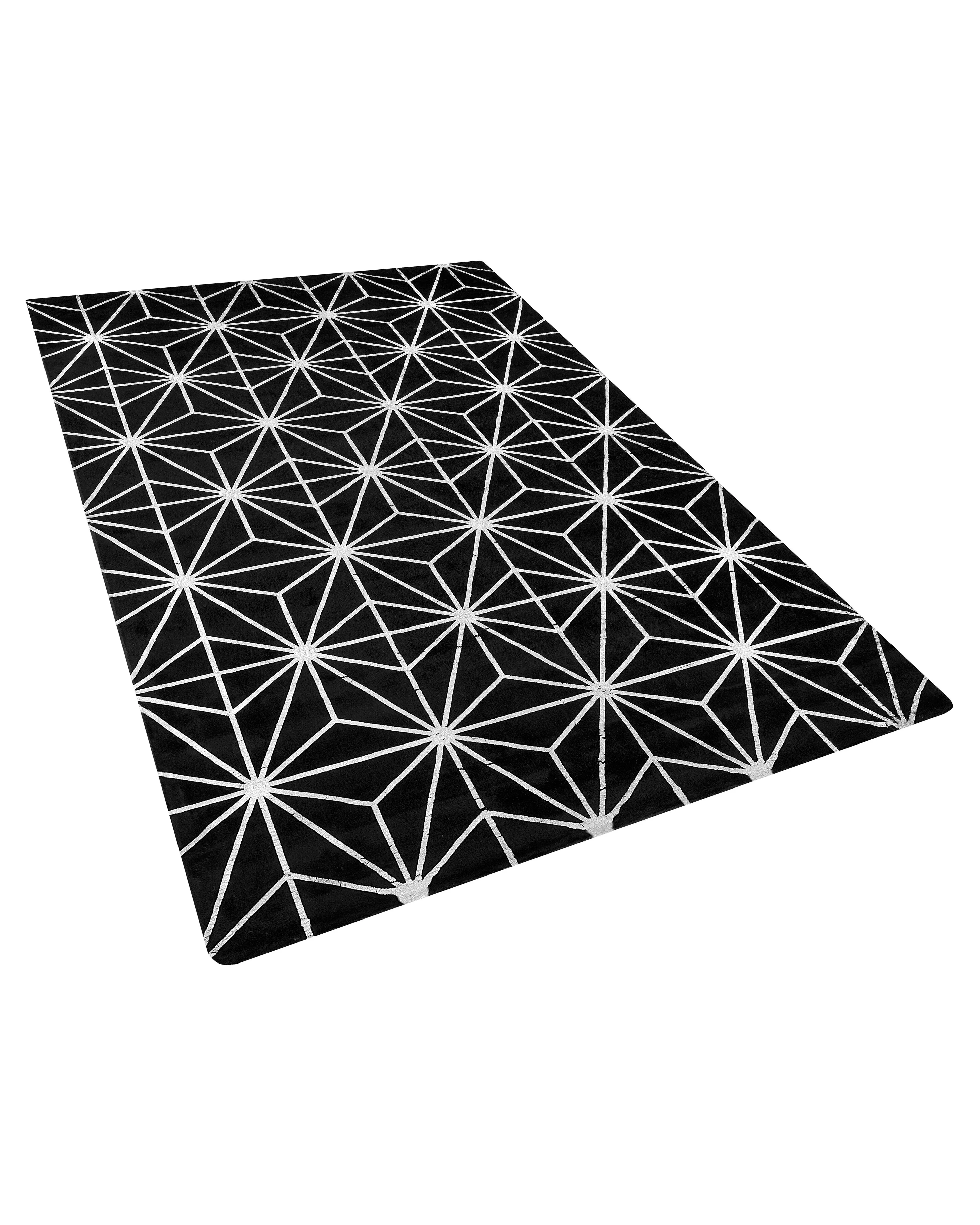 Vloerkleed SIBEL Zwart 160 x 230 cm Viscose