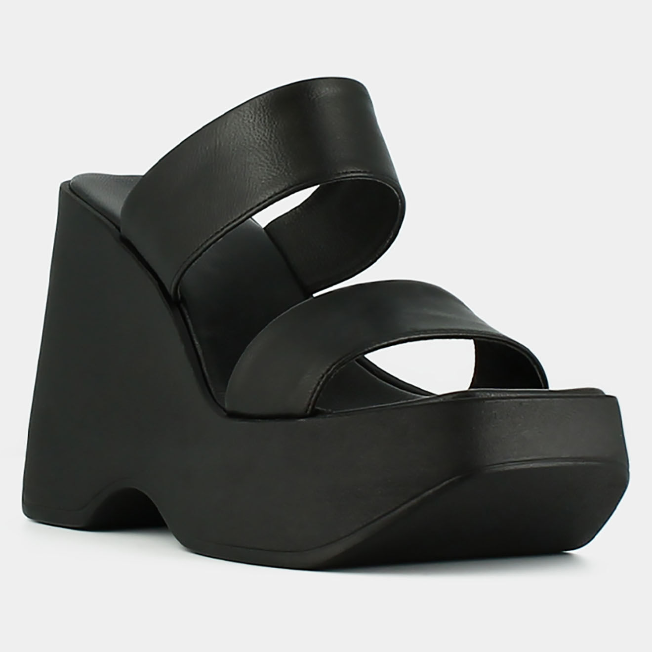 Jonak Mules en Cuir Priscilla noires - Talon 10 cm
