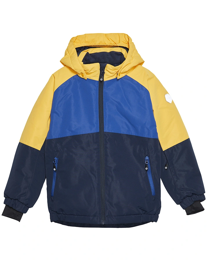 Funktions-Winterjacke SNEDRIVE in blau/gelb