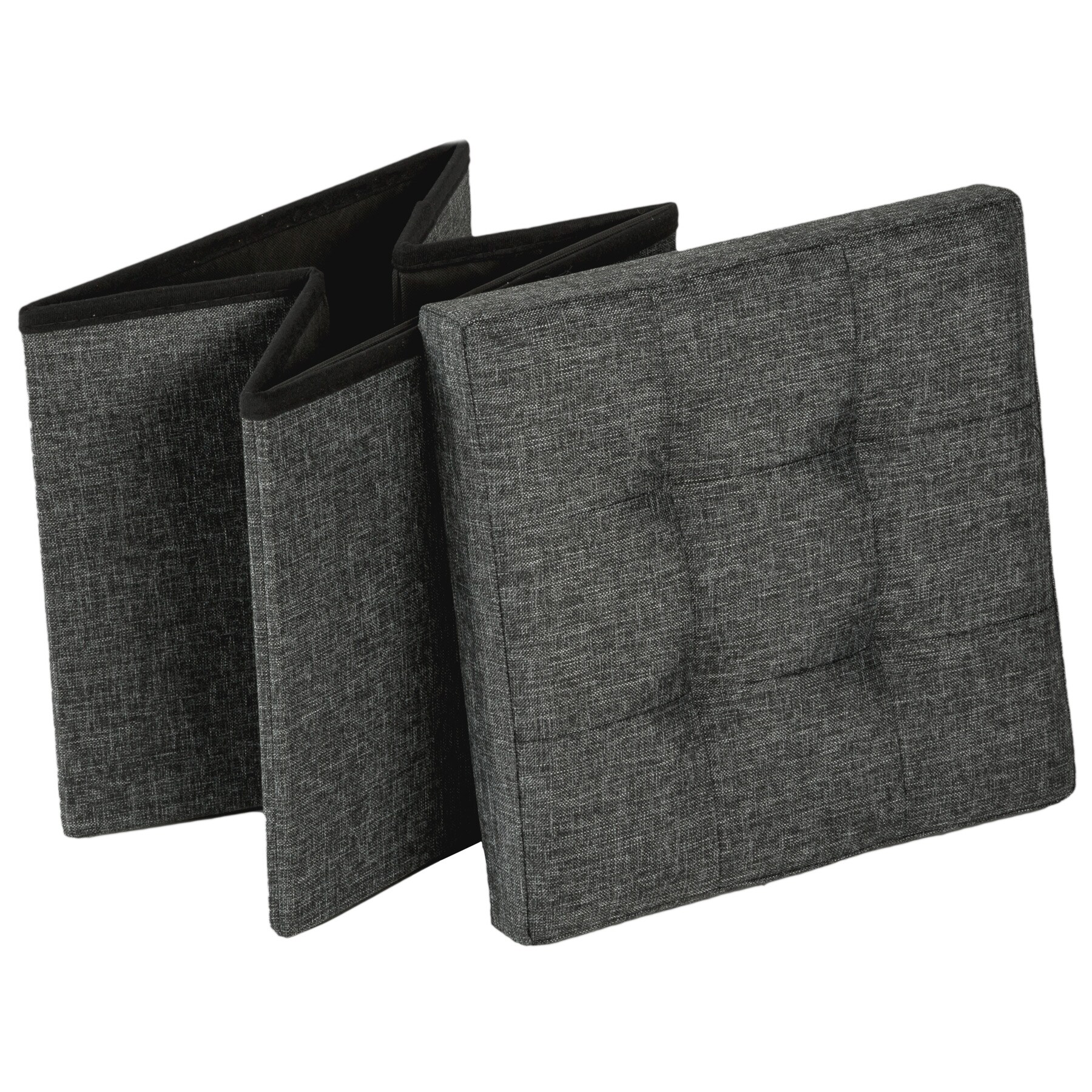tectake® Sitzhocker, faltbar, Polyester, 38 x 38 x 38 cm