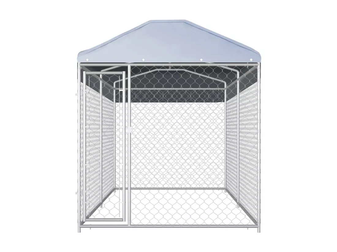Chenil extérieur cage enclos 382 x 192 x 225 cm 02_0000329