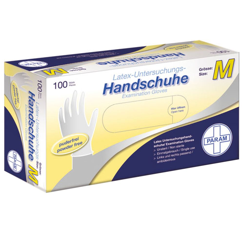 PARAM Einmalhandschuhe Latex Größe M