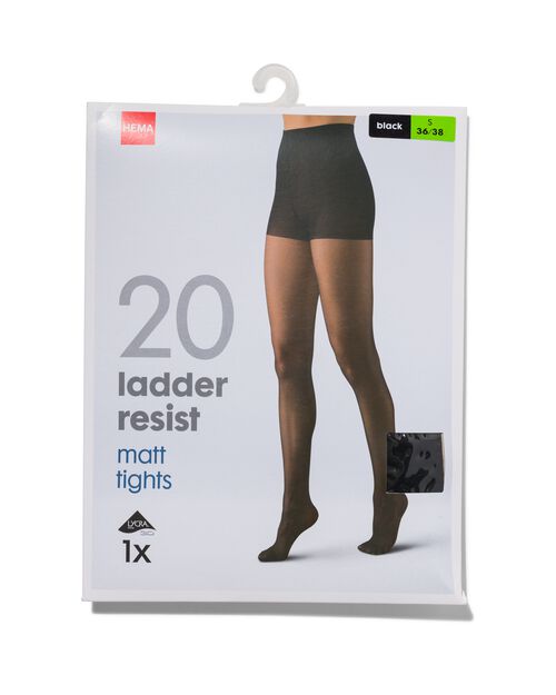 collant ladder resist - anti-démaillage 20 deniers noir