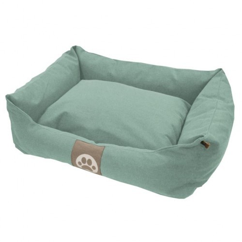 Cama de almofada verde para cachorro