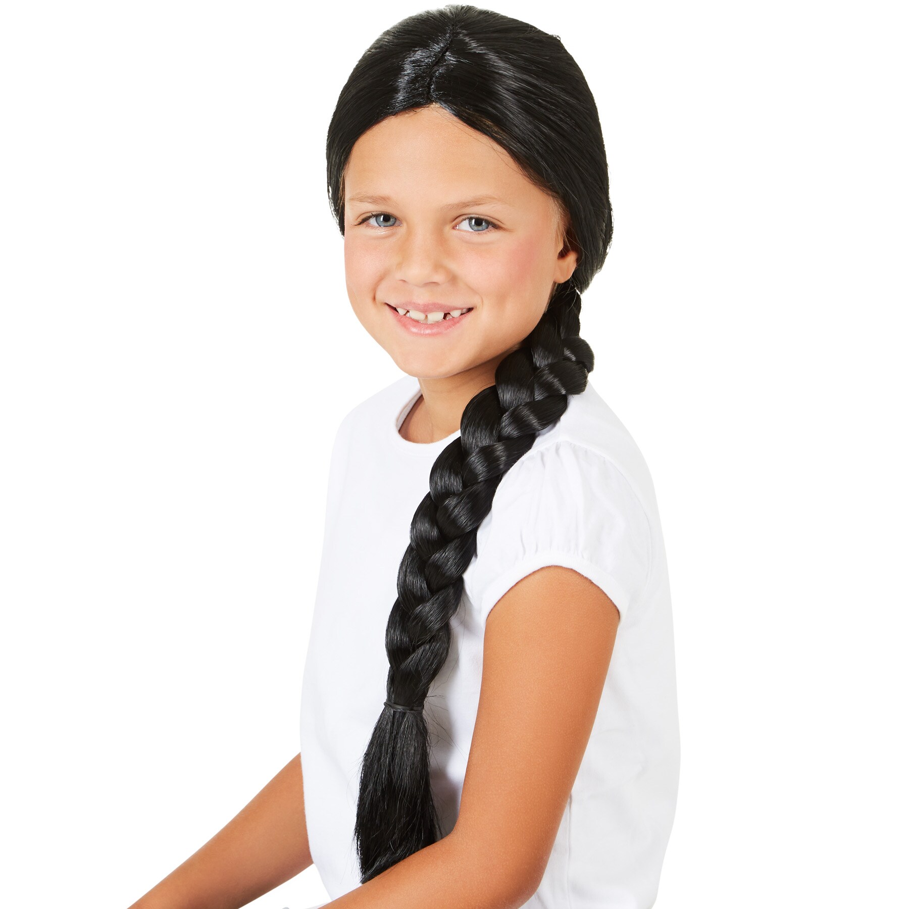 tectake® Kinderperücke langer Zopf
