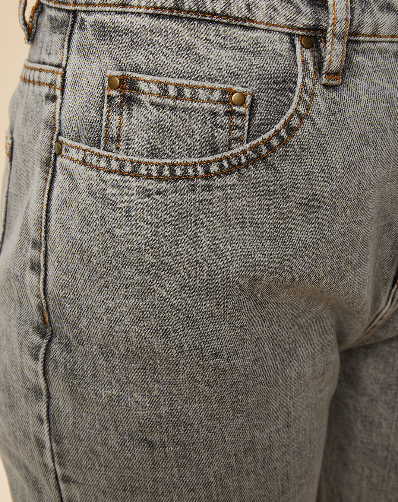 Chloé Stora Jean droit en Toile de coton Remi gris