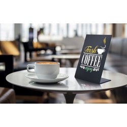 Ardoise de table L-SHAPE, A5, noir
