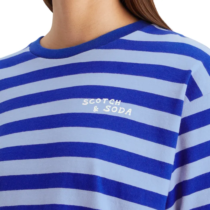 Scotch & Soda Striped Cropped Shirt Dames