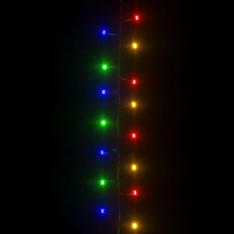 vidaXL - Led-slinger - Multicolour and dark green - 65 m