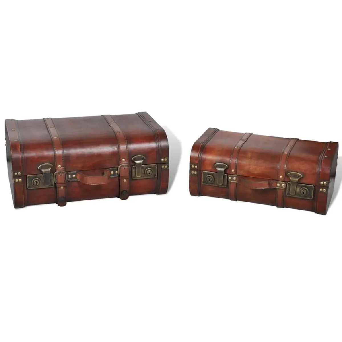 VIDAXL Coffres de Rangement Vintage - Marron (2 pcs)