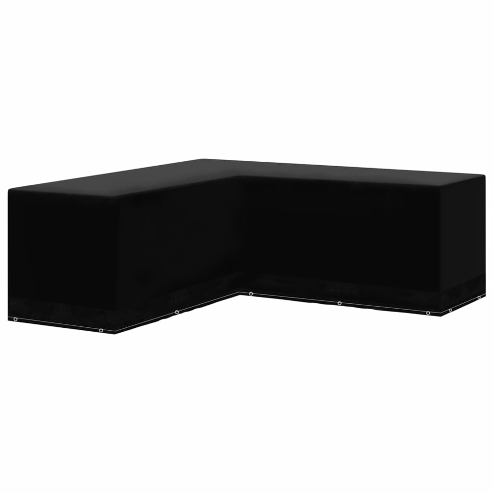 Housses de salon de jardin 2pcs forme l 12 œillets 250x250x90cm