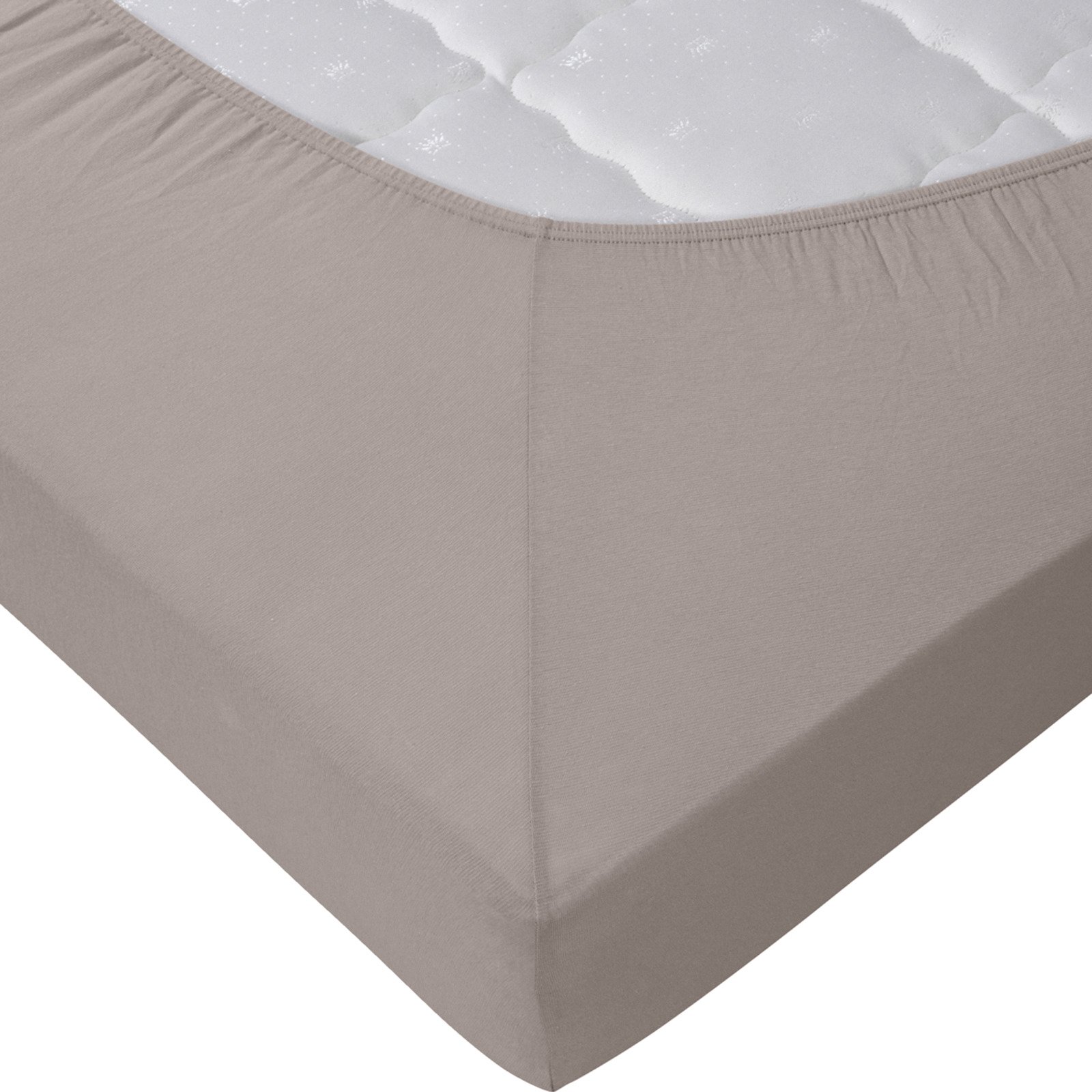 Living Edition Jersey-Fixleintuch 180x200, creme