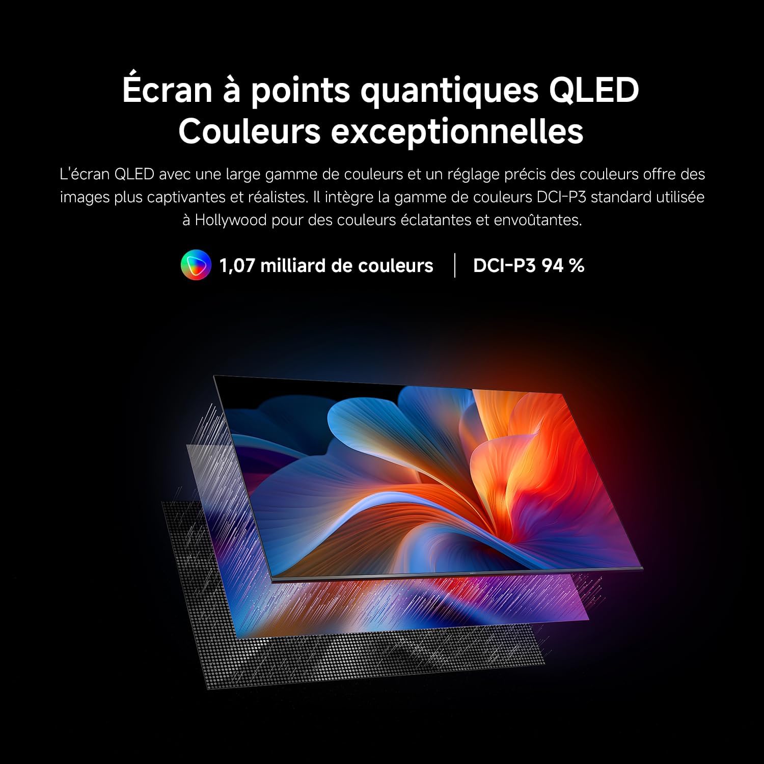 Xiaomi TV F Pro 55, 140 cm (55 Pouces), 4K UHD QLED, Smart TV, Fire TV, Contrôle Vocal Alexa, HDR10+, Mode Game Boost 120Hz, MEMC, 2Go+32Go, Compatible avec AirPlay [Classe énergétique G]