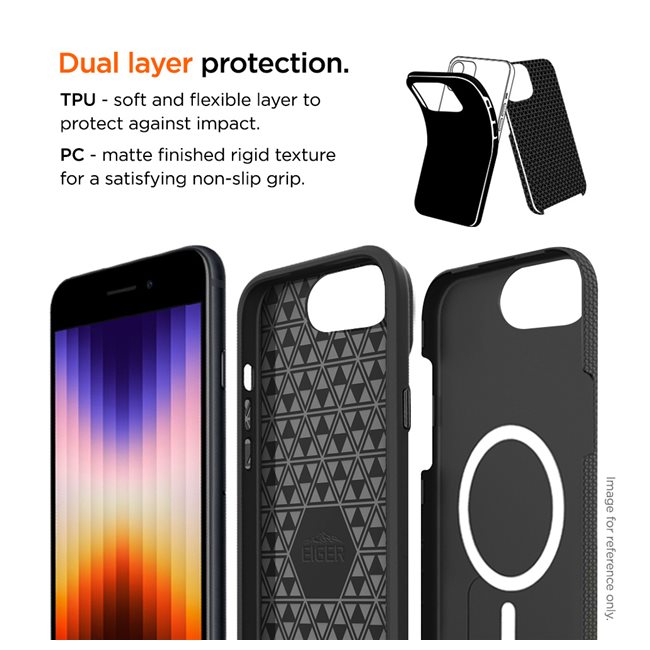 iPhone SE (2022/2020) MagSafe North Case Premium Hybrid Schutzhülle (EGCA00697) - Schwarz