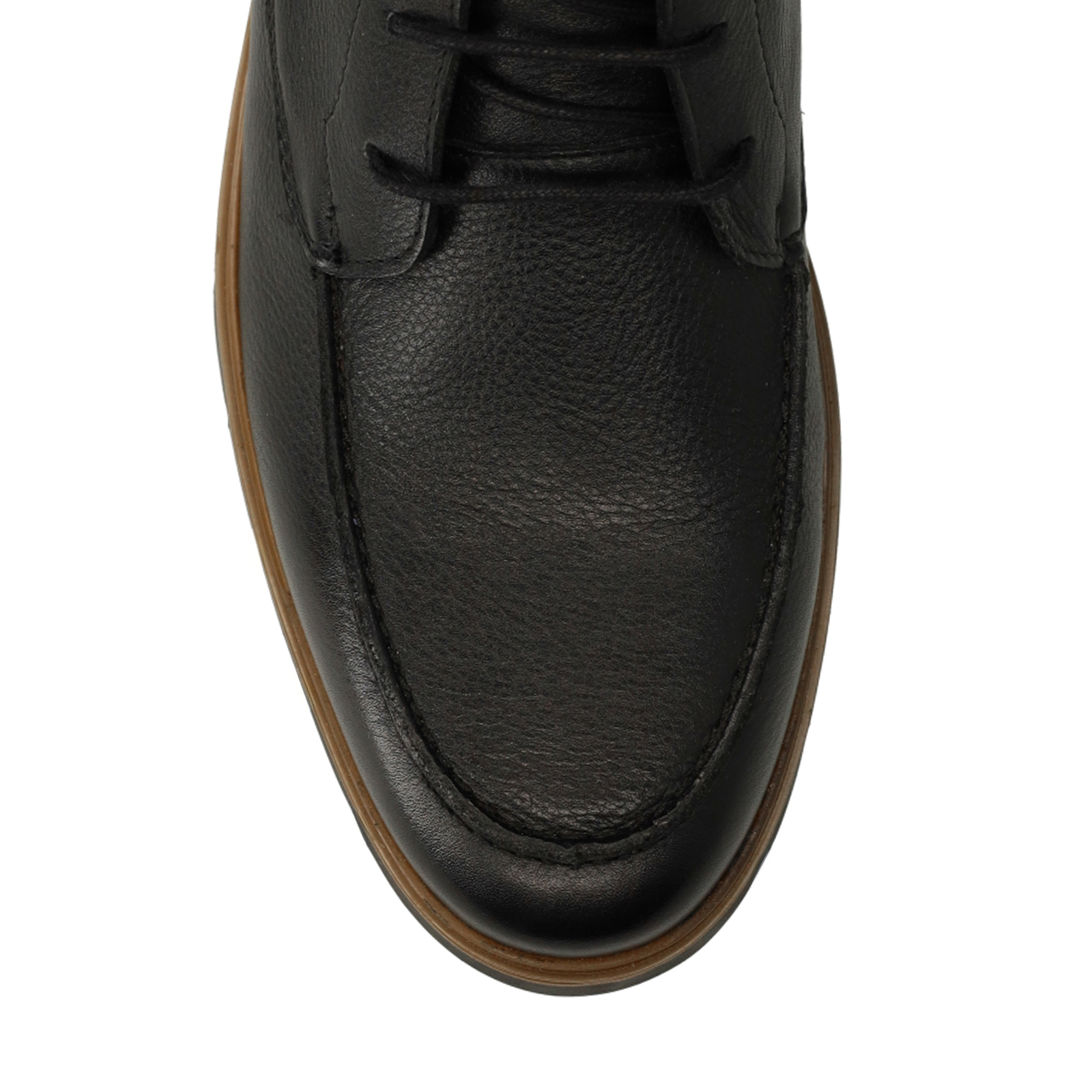 Zwarte leren veterschoenen