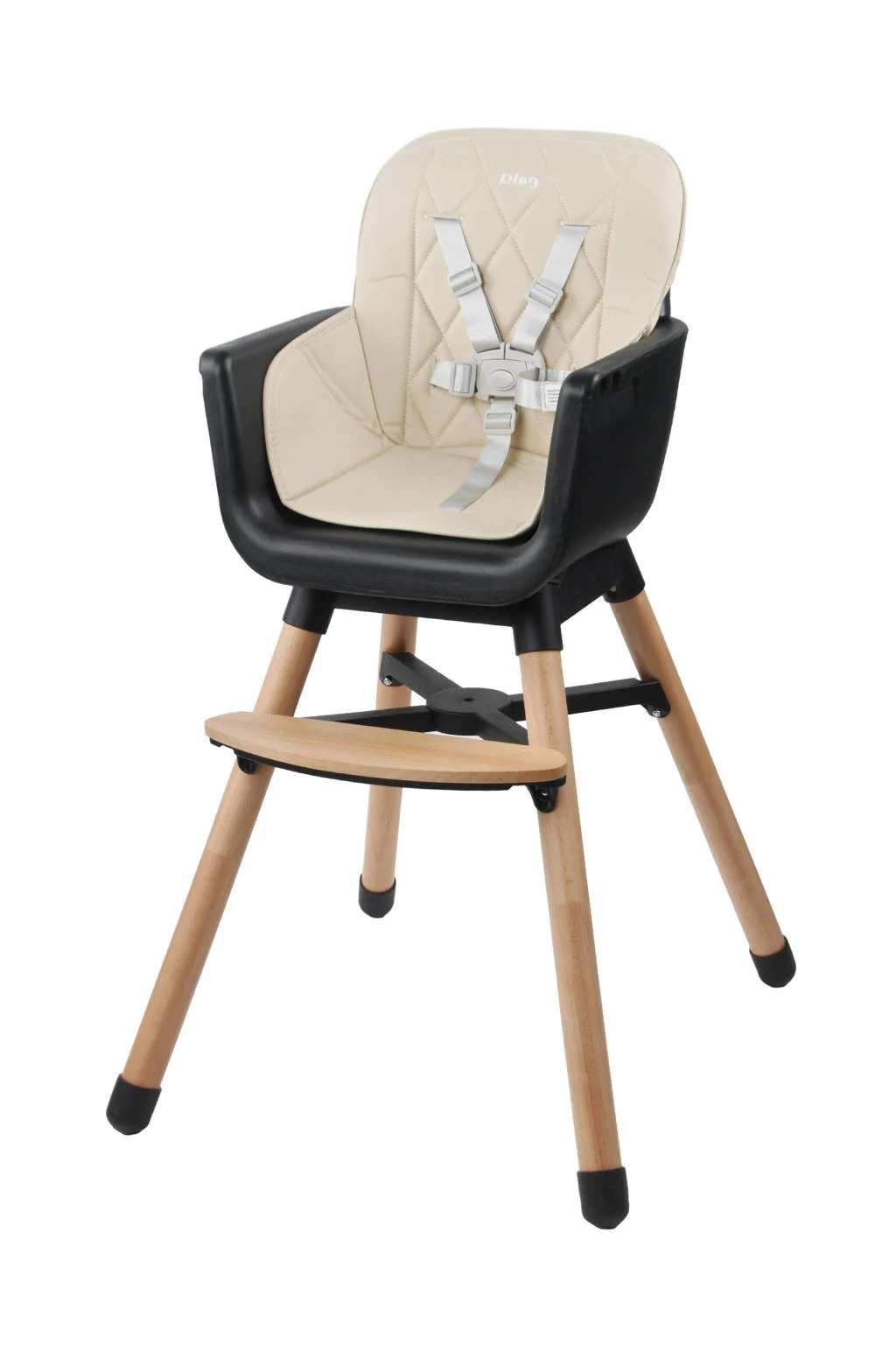 Wooden High Chair - Daily - Beige