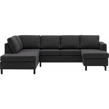 Oslo højrevendt U-sofa - mørkegrå