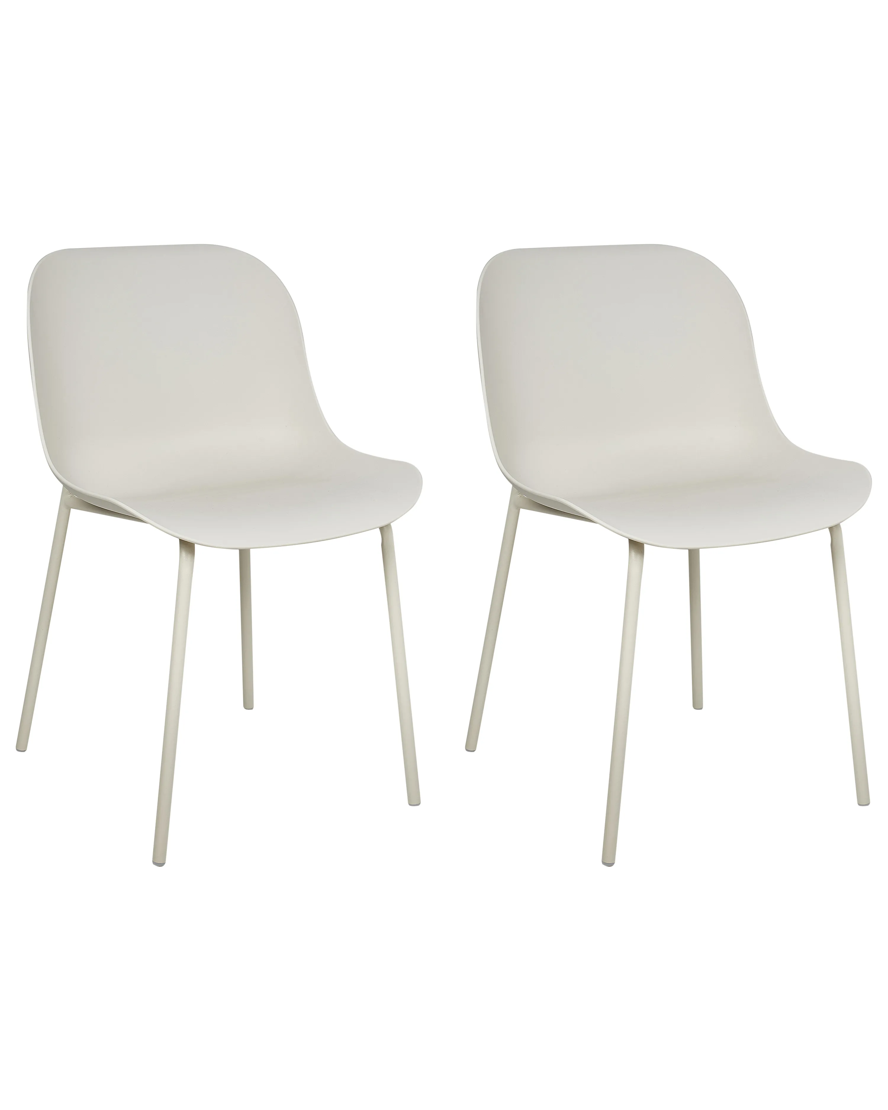 Set van 2 eetkamerstoelen BELOIT Lichtbeige