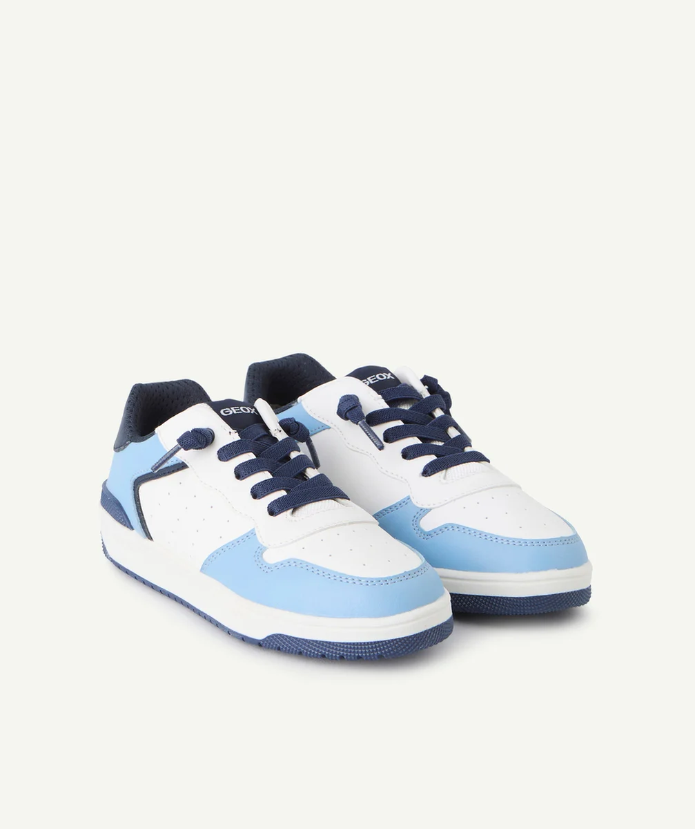 GEOXbaskets à lacets garçon washiba bleu et blanc