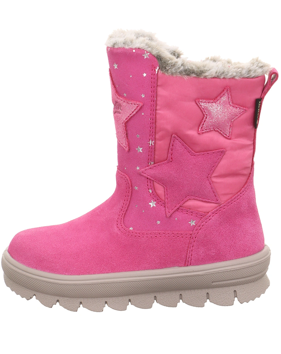 Stiefel FLAVIA - STAR gefüttert in pink/grau