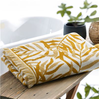 Linge de toilette motif feuillage - 500 g/m² - BECQUET CRÉATION