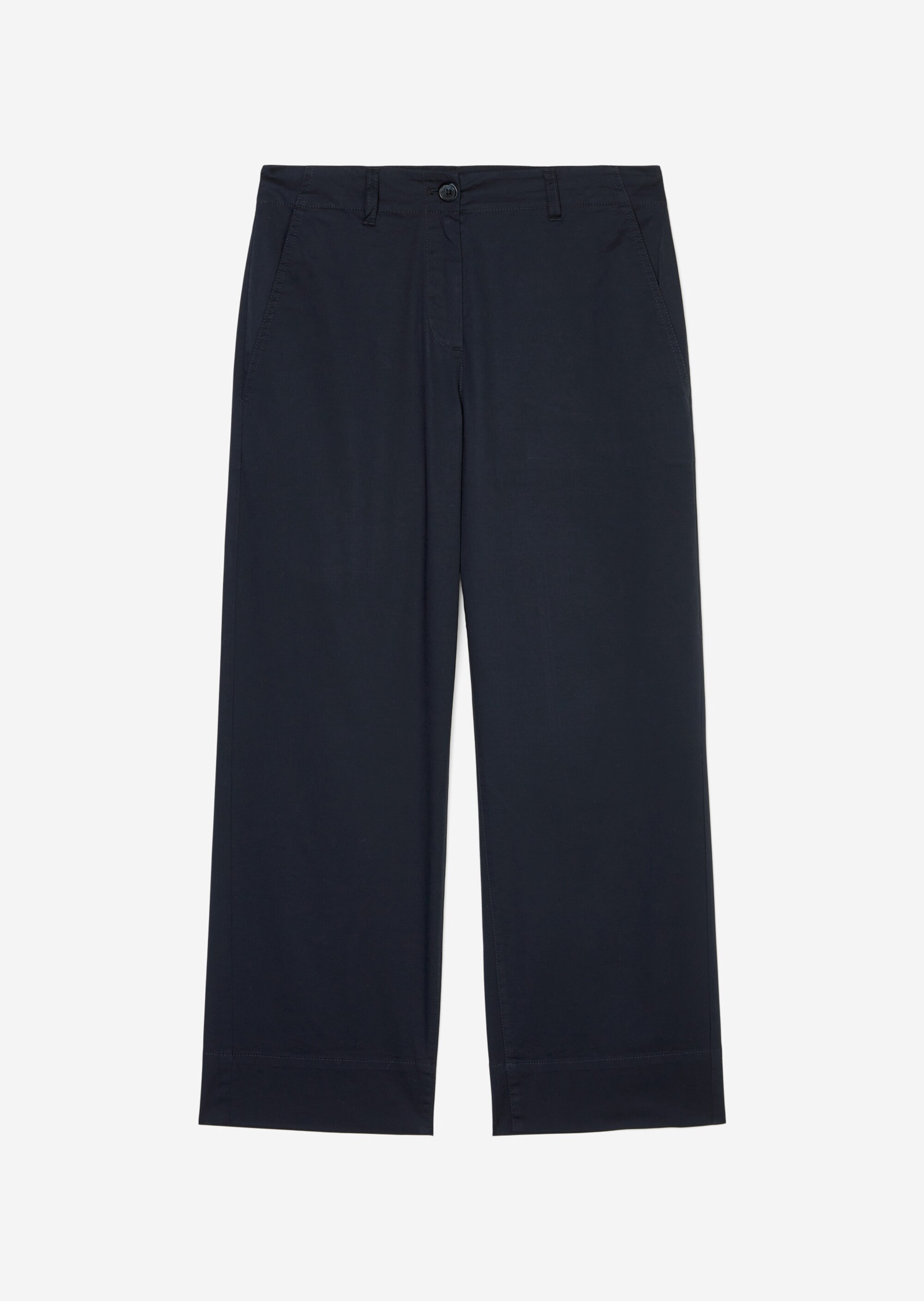 Weite Hose verkürzt aus stretchigem Organic Cotton-Twill