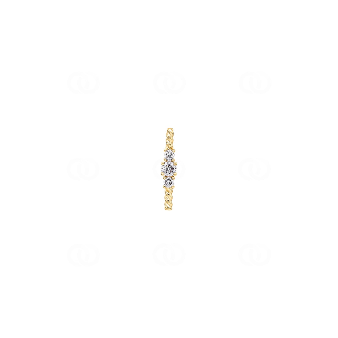 Anhänger Trilogie 750/18 K Gelbgold mit Diamanten 0.24 ct H/si