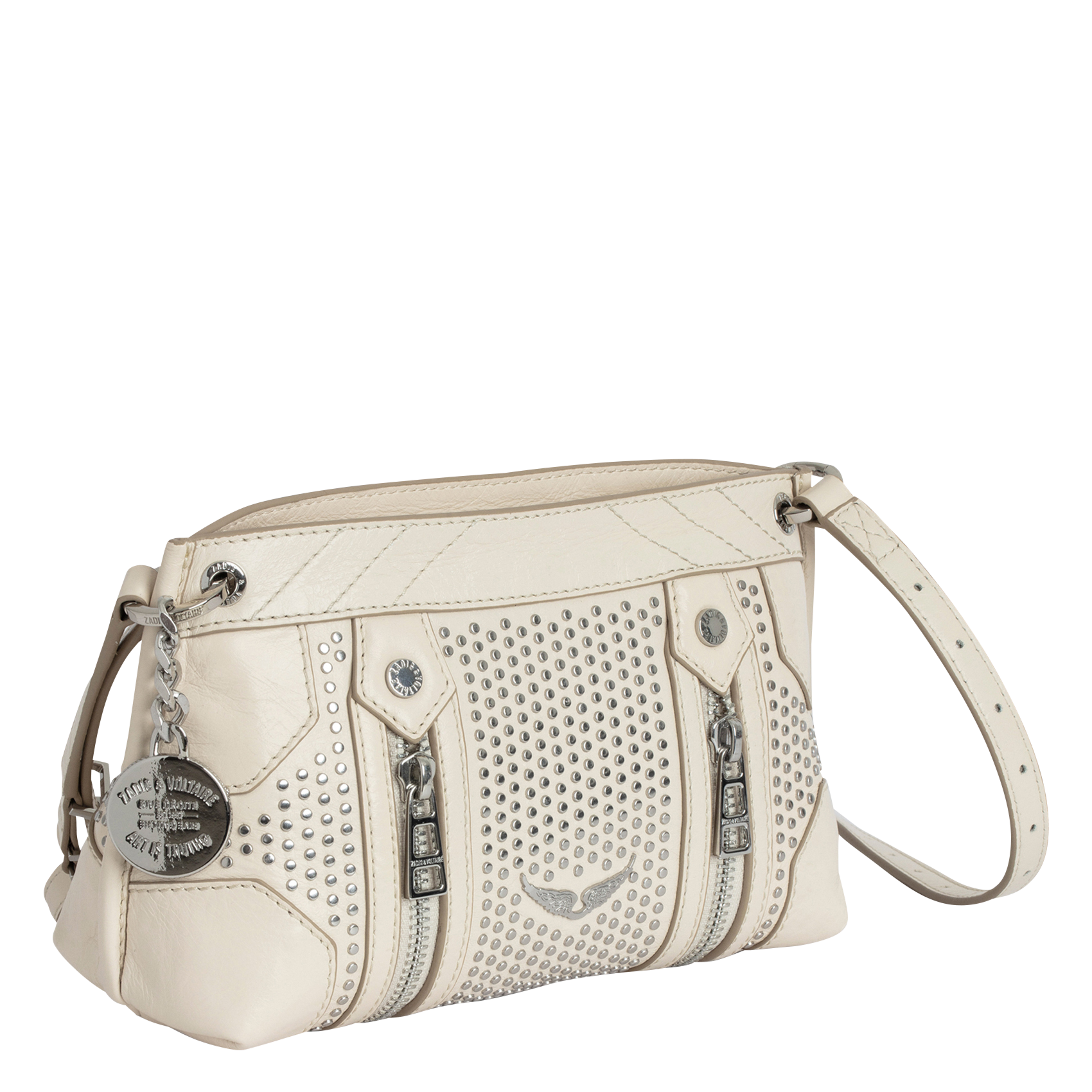 SUNNY MOOD - Sac bandoulière en cuir vernis | Blanc